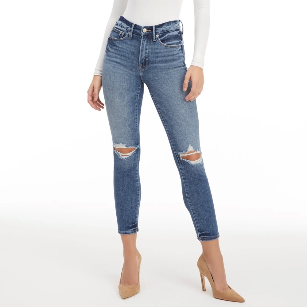 Good American Good Legs ripped skinny jeans